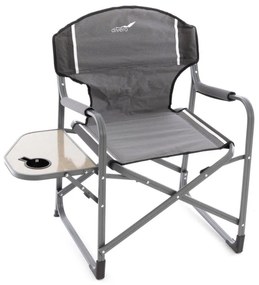 Scaun pliant de camping cu masă și suport - 2 bucăți