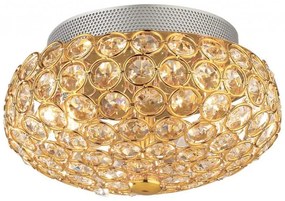 Aplica, Plafoniera cristal Venezian diam 25,5cm KING PL3 ORO 075402