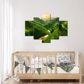 Tablou - Terase de orez Mu Cang Chai (150x105 cm)