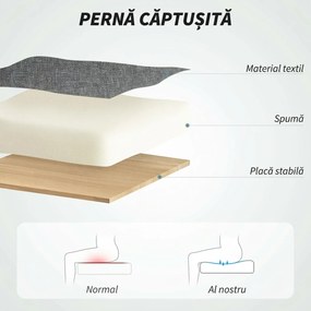 HOMCOM Scaun de Birou Masaj cu 6 Puncte, Încălzire și Suport pentru Picioare, Scaun Ergonomic Rabatabil Rotativ din Stofă Tip In Respirabil cu Telecomandă și Înălțime Reglabilă, Gri | Aosom Romania