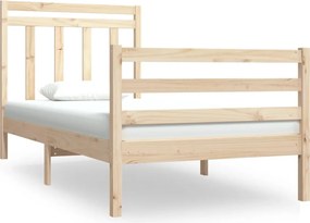 vidaXL Cadru de pat single, 90x190 cm, lemn masiv