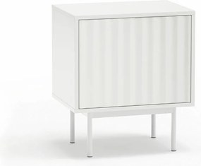 Noptieră albă cu aspect mat Sierra – Teulat