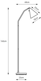 Markslöjd 108889 - Lampă de podea LED reglabilă FUNIL LED/4,9W/230V, neagră