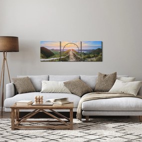 Tablou - Potecă de munte (cu ceas) (90x30 cm)