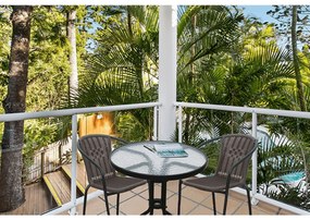 Masa gradina, otel negru/sticla securizata, BORGEN TYP 2