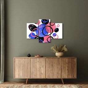 Tablou - Motiv cercuri în culori vii (90x60 cm)