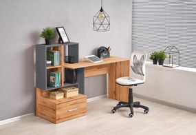 Masă PC Grosso (stejar wotan + antracit). Promo -6%. 1008147