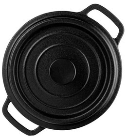 Cratita din fonta Muhler Tika MR-2048CI, 20x10 cm, 2 L, Inductie, Negru