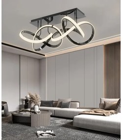 Wofi 9134-205 - Lustr LED INDIGO 64W stmívatelný, černá/chrom