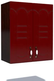 Corp superior 60. cu 2 usi Zebra MDF tulip rosu