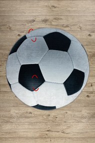 BAMBINO 2139 cerc covor lavabil - Fotbal pentru copii anti-alunecare - negru / alb - SECUNDAR-COTATI PRODUSUL