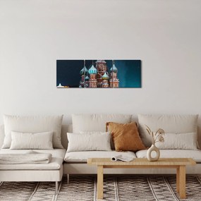 Tablou construcției din Rusia (cu ceas) (90x30 cm)