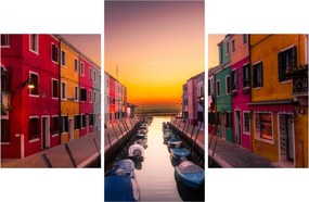 Tablou - Apus de soare, insula Burano, Veneția, Italia (90x60 cm)