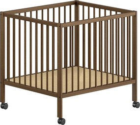 Țarc pentru copii maro din lemn de fag 95x75 cm Dino – Vipack