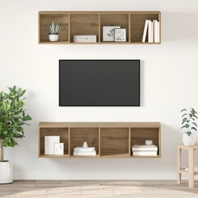 vidaXL Set comodă TV 2 pcs stejar artizanal 37 x 37 x 142.5 cm