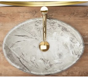 REA-U1020 - Lavoar pentru blat LINDA 34 x 48,5 cm, ceramică/imitație de piatră