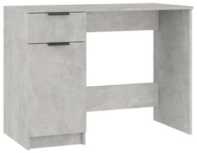 811497 vidaXL Birou, gri beton, 100x50x75 cm, lemn prelucrat