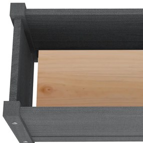 Strat inaltat de gradina,gri,2 buc,150x31x31 cm, lemn masiv pin 2, Gri