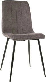 Scaun ALAN, gri inchis/negru, stofa clasica/metal, 45x39x91 cm