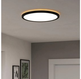 Plafonieră LED dimabilă de exterior Eglo 901454 ROVITO-R 18,5W/230V d. 38,9 cm IP44 negru + telecomandă