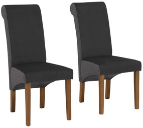 Set 2 scaune gri Silvi stofa 47,5/68,5/101 cm