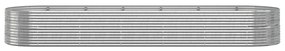 Jardiniera argintiu 510x140x68 cm otel vopsit electrostatic 1, Argintiu, 510 x 140 x 68 cm