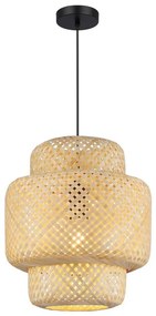 Lustră pe cablu HESTIA 1xE27/60W/230V d. 30 cm bambus