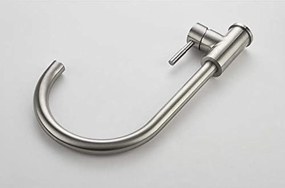 Baterie Bucătărie din Inox Satinat, Model CF001 – Eleganță și Funcționalitate pentru Orice Bucătărie Modernă