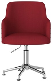 Scaun de birou pivotant, rosu vin, material textil 1, Bordo