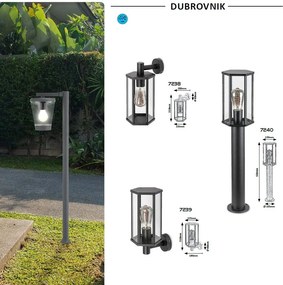 Aplica pentru iluminat exterior design modern IP44 DUBROVNIK negru mat