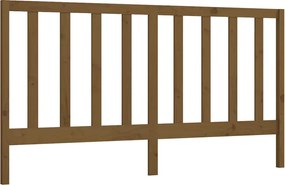 vidaXL Tăblie de pat, maro miere, 206x4x100 cm, lemn masiv de pin