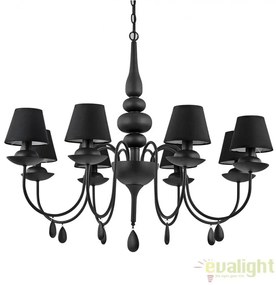 Candelabru 8 brate diametru 92cm BLANCHE SP8 NERO 111896