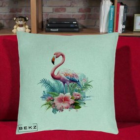 Perna Decorativa Raton in Halat Roz, 40x40 cm, Verde Menta, Husa Detasabila, Perna Inclusa, BEKZ®