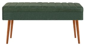 Masă de sufragerie extensibilă cu 2 scaune și 2 bănci Vlasta (pin antlantic + verde). 1073074