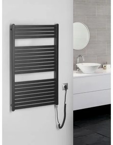 Radiator portprosop electric pentru baie Aqualine TONDI-E 400W/230V 97 cm negru mat