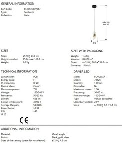 Pendul LED design elegant Iliada