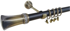 Galerie simpla PLUTON CRYSTAL /25 - negru/aur antic (Alege marime: 200 cm)