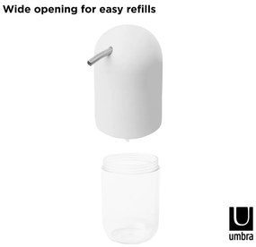 Dozator de săpun lichid alb din plastic 230 ml Touch – Umbra