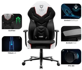 Scaun De Gaming Din Material Diablo X-Gamer: SNOW WHITE Diablochairs