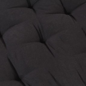 Perna podea canapea din paleti, negru, 120 x 40 x 7 cm, bumbac 1, Negru, 120 x 40 x 7 cm