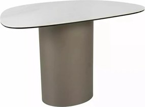 Masuta de cafea Bello B alb lucios/cupru L75xl50 cm