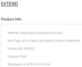 Aplica LED pentru baie IP44 EXTEND L-60cm