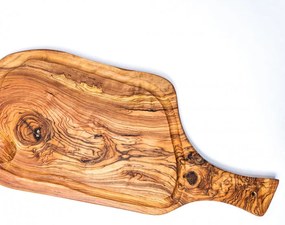 Tocător Texas BBQ cu mâner din lemn de măslin 55 cm