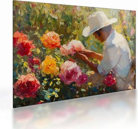 Tablou pe sticlă - Grădinar (70x50 cm)