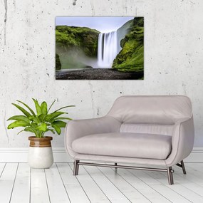 Tablou pe sticlă cu cascade (70x50 cm)