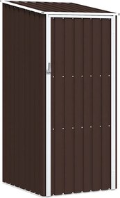 vidaXL Șopron de grădină, maro, 87 x 98 x 159 cm, oțel galvanizat