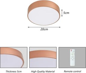 Brilagi - Plafonieră LED reglabilă POOL LED/24W/230V Ø 20 cm bronză +telecomandă