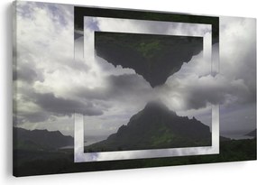 Tablou - Munții din Islanda, colaj geometric (90x60 cm)