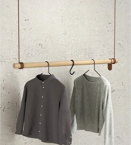 Cuier de perete în culoare naturală din lemn de stejar 110 cm Swing L – LIND DNA