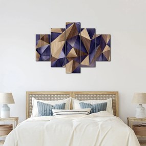 Tablou - 3D triunghiuri de lemn (150x105 cm)
